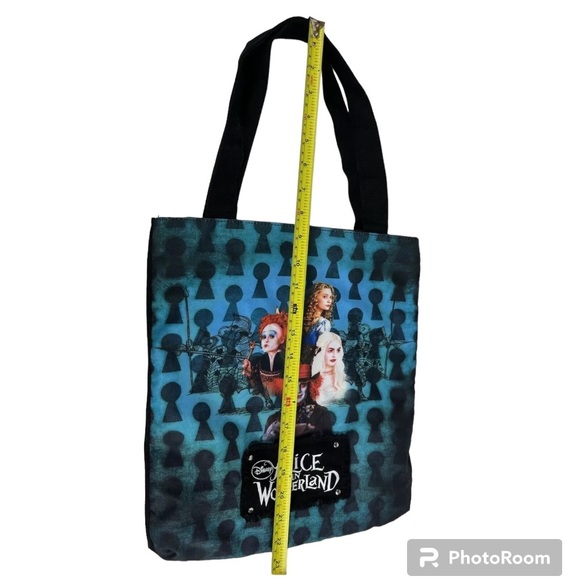Alice in Wonderland Tim Burton Disney Black Blue Tote Bag - Picture 4 of 6